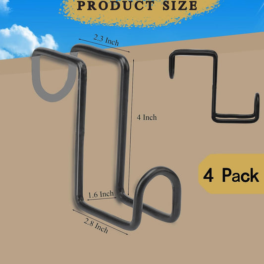4PCS 4 Inch Tack Hook Heavy Duty Metal Bridle Hooks Water Bucket Hanger for Hanging Horse Bridles,Halter and V1259-DP01-A-5071