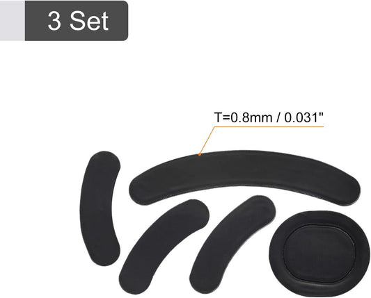 Rounded Curved Edges Mouse Feet Skates Pads 0.8mm w Cleaning Paper for G PRO Wireless Gaming Replacement V1259-DP01-A-5099