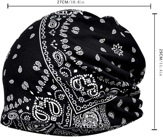 4 PCS Women Baggy Slouchy Beanie Chemo Hat Cap Snood Cancer Headwear Multicolor One Size V1259-DP01-A-5357