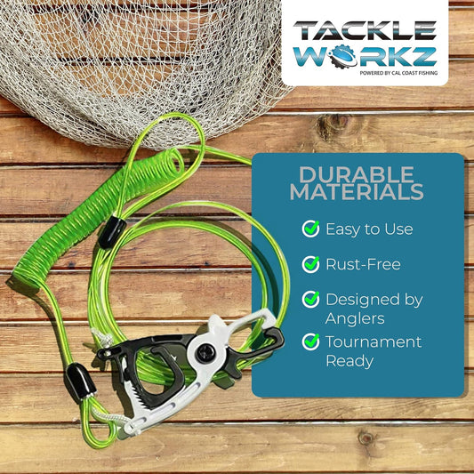 Cal Coast Donkey Leash - Floating Fishing Tether, Ultra-Strong Puncture-Free Clip, Marine Lanyard Tool V1259-DP01-A-5502