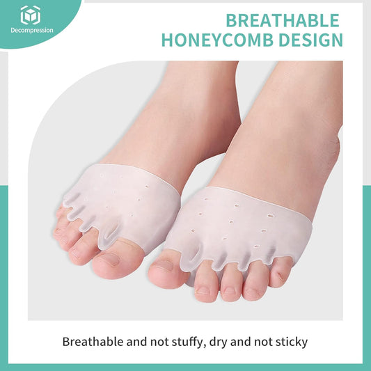 3 Pairs Metatarsal Gel Pads Ball of Foot Cushions Toe Separator Spacers Big Straighteners Bunion Corrector V1259-DP01-A-5683