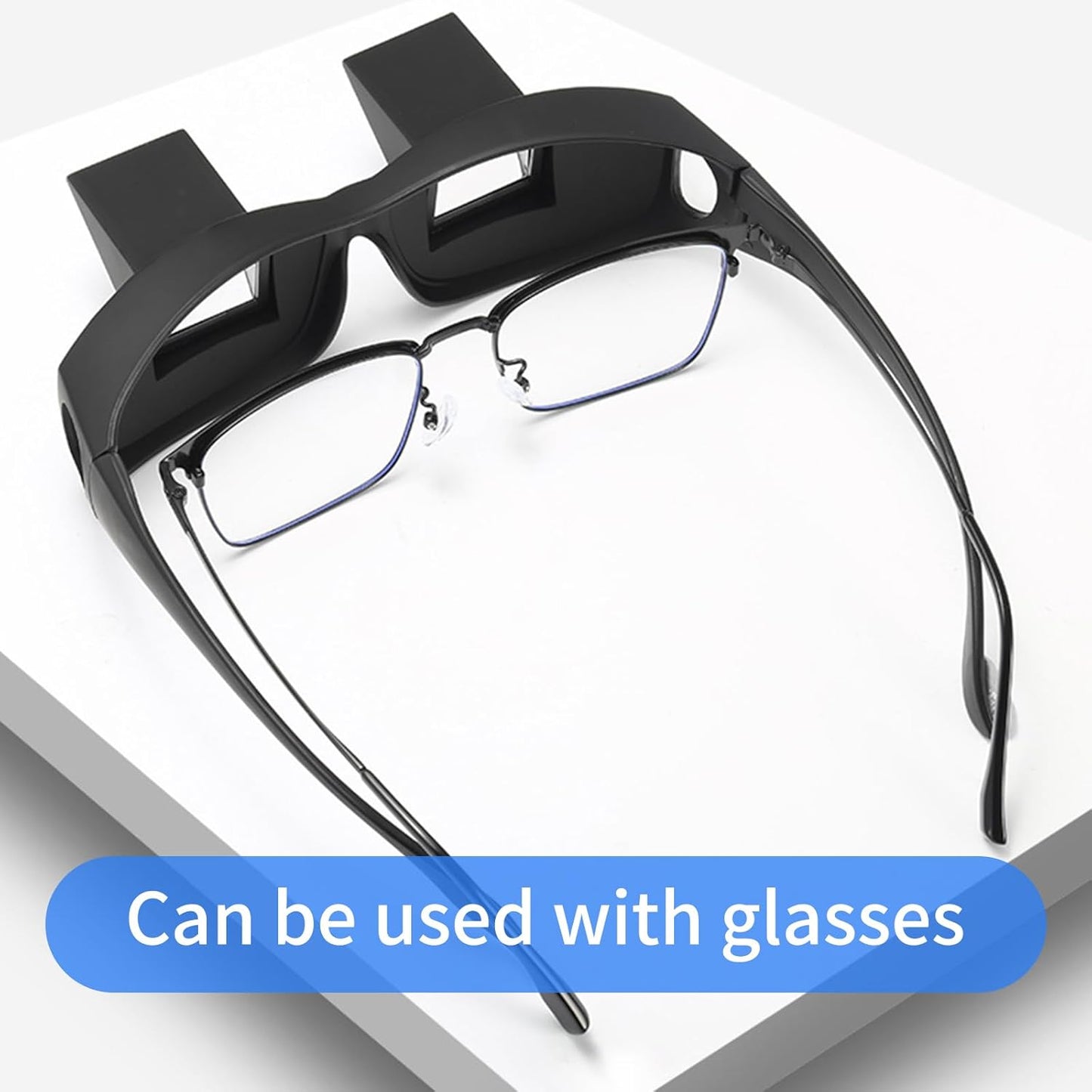 Lazy Glasses, Horizontal Prism Glasses,Lazy Spectacles for Bedridden Laying Dowd Reading and Watching TV in V1259-DP01-A-5693