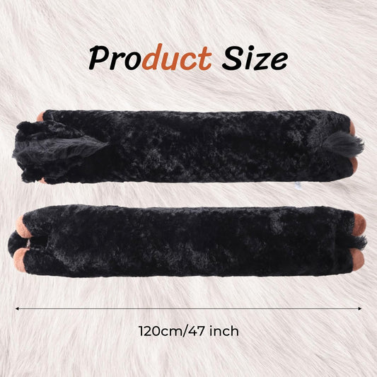 47 Inches Giant Horse Stuffed Animal Weighted Oversized Black Plush Toys Soft Hugging Pillow Bedroom Decor V1259-DP01-A-689