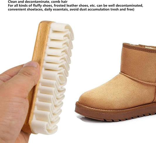 Suede Brush, Snow Boots 2 Pcs Brushes Shoes Cleaner Crepe Matte Scrubber for Dress and Boot Care V1259-DP01-A-695