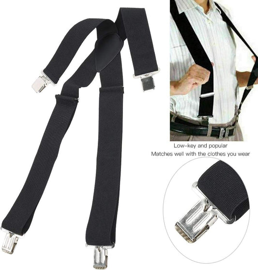 Mens Suspenders, 2 Inches Wide X Back Adjustable Suspenders with Heavy Duty Clips Men's Strip Sling Decor V1259-DP01-A-775