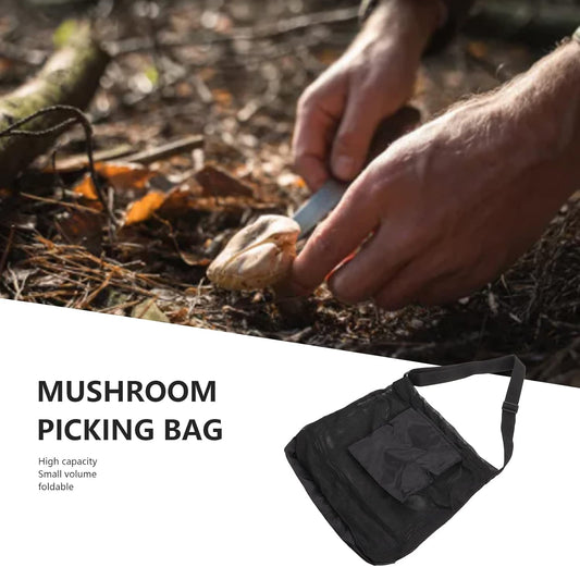 Mushroom Foraging Bags, Collapsible Fruit Gathering Bag Breathable Bags Mesh Pouch for Hiking Outdoor Camping V1259-DP01-A-793