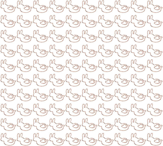 100PCS Rabbit Shape Paper Clips, Rose Gold Bunny Paperclips Decorative Clips Cute Animals Bookmark for Office V1259-DP01-A-842