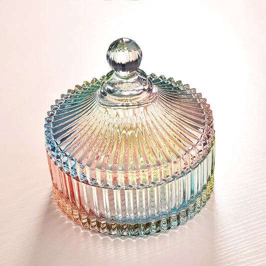 Glass jar with lid - Christmas candy box - candy and cookie drum - jewelry box - cookie container - food V1259-DP01-BO-123