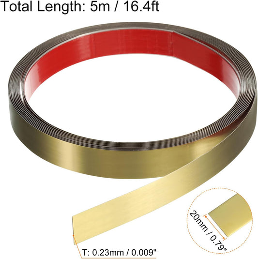 Decorative strip - 20mm*5m - Wall decoration - Decorative frame - Self-adhesive - Stainless steel mirror V1259-DP01-BO-128