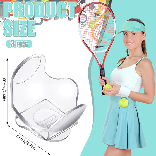 Tennisclips - 3 pack - Clear - Tennis size clip - Tennis shoulder - With clip - Tennis training - Training V1259-DP01-BO-16