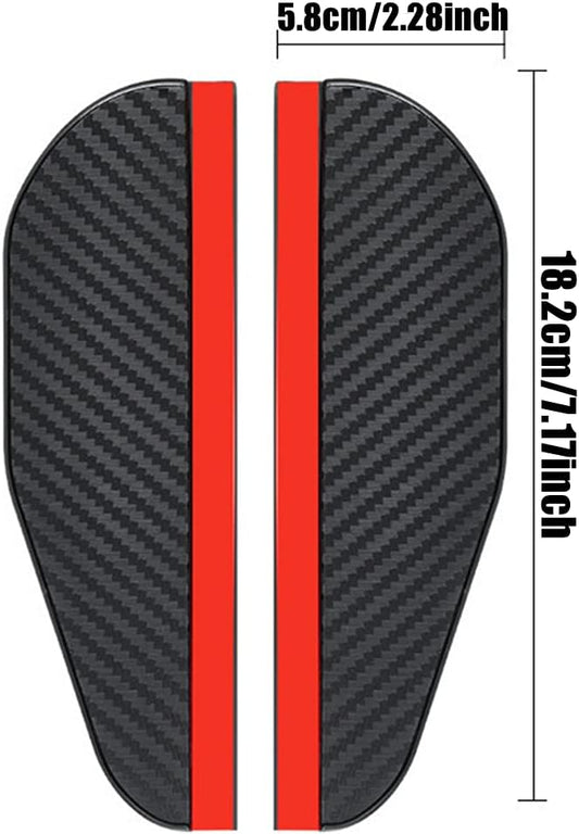 1 pair car side mirror rain cover smoke cap universal carbon fiber rearview mirror side mirror for SUV truck V1259-DP01-BO-175
