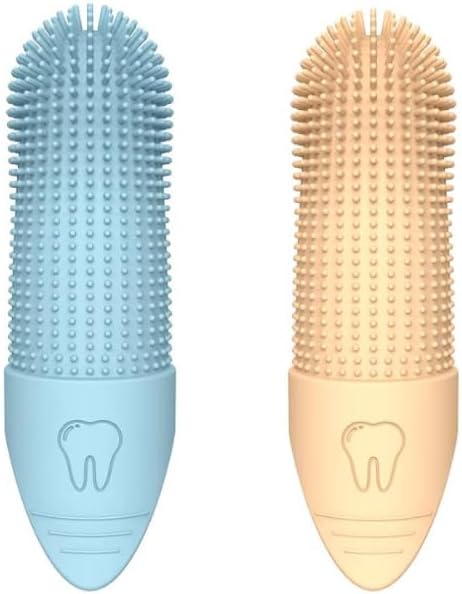 Pet Finger Toothbrush - for dogs and cats - Soft silicone finger toothbrush - for the dental care of puppies V1259-DP01-BO-2