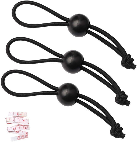 12 Black sailcloth bungee balls for banners - sailcloths - pavilions - tents - bungee hooks - stalls - V1259-DP01-BO-242