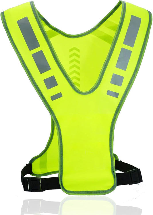 Reflective running clothing with high visibility and pockets - reflective safety vest - unisex - breathable V1259-DP01-BO-249