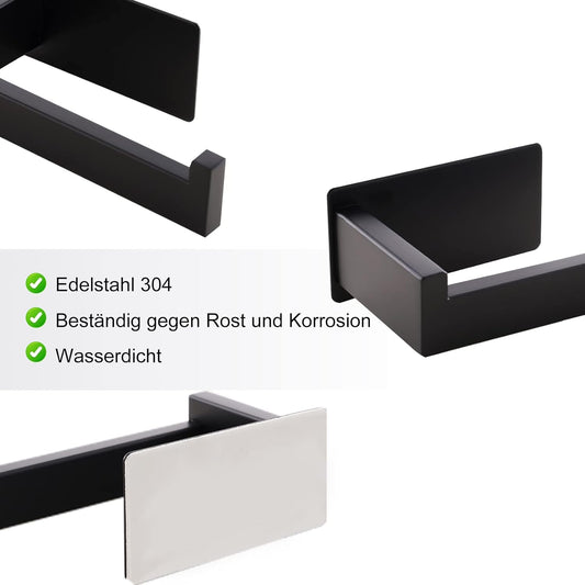 Toilet roll holder - No drilling required, high-quality 304 stainless steel toilet roll holder, V1259-DP01-BO-276