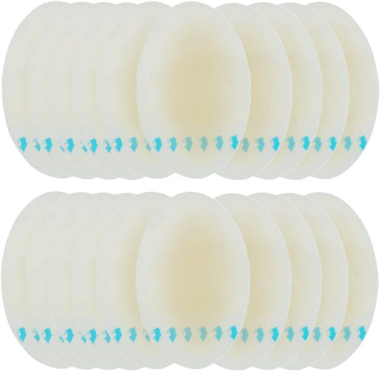 Pack of 20 invisible hydrocolloid gel blister plasters for fingers, toes, heels and skin (size: 37 x 55 mm) V1259-DP01-BO-283