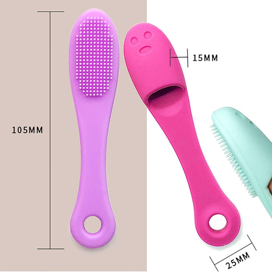 Gentle silicone facial cleansing brush - Manual facial cleansing brush - Soft and effective cleansing and V1259-DP01-BO-3