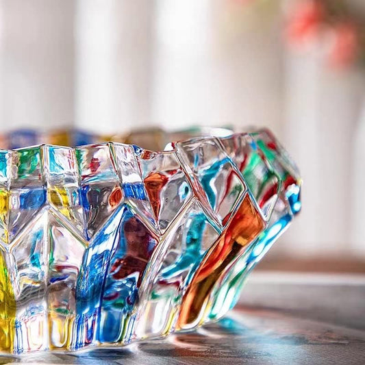 Kristallen ashtray - Cigarette ashtray holder - Office decoration for home/office - Antique hand-painted V1259-DP01-BO-549