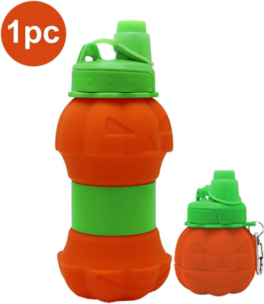 Collapsible silicone water bottle - 600 ml/20 oz - portable and lightweight - ideal for outdoor walks and V1259-DP01-BO-552