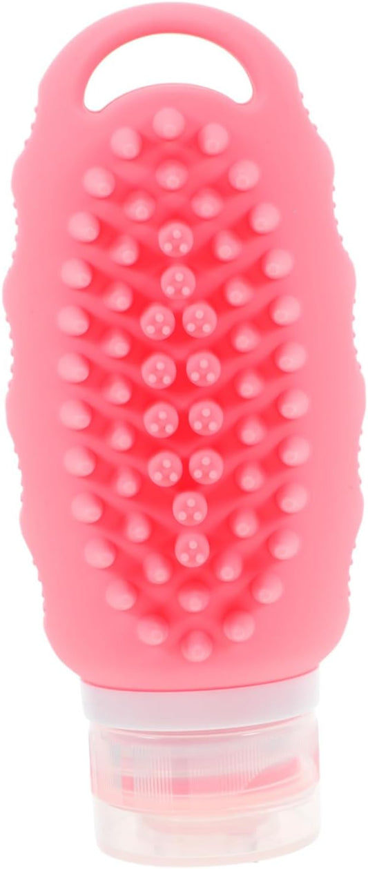 Portable silicone travel bottles - 3-pack reusable toiletries of 90 ml - Suitable for shampoo, conditioner V1259-DP01-BO-554