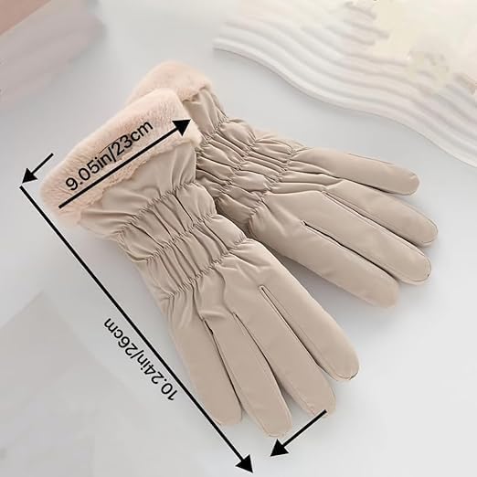 Warm winter gloves for women - windproof and snowproof gloves - thickened and fleece-lined gloves - gloves V1259-DP01-BO-637