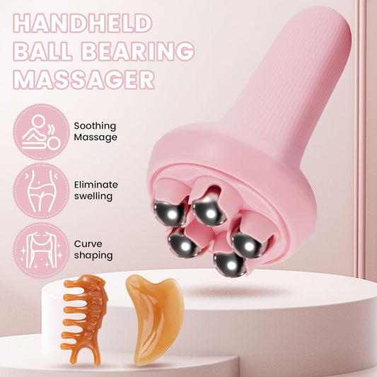 Massager - Portable Lymph Massage Roller - Neck Roller - Massage Tool - Helps Release Muscles, Face and Body V1259-DP01-BO-85