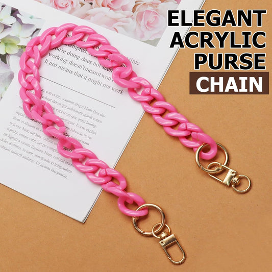 Biaungdo Acrylic Purse Chain Strap, Luxury Acrylic Handbag Strap Replacement, Short Purse Chain Handles V1259-DP01-D-114