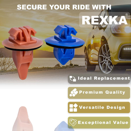 Rexka 10 Sets Fender Flare Clip Kit 75495-35010 75397-35010 Compatible with Toyota Tacoma RAV4 Highlander FJ V1259-DP01-D-202