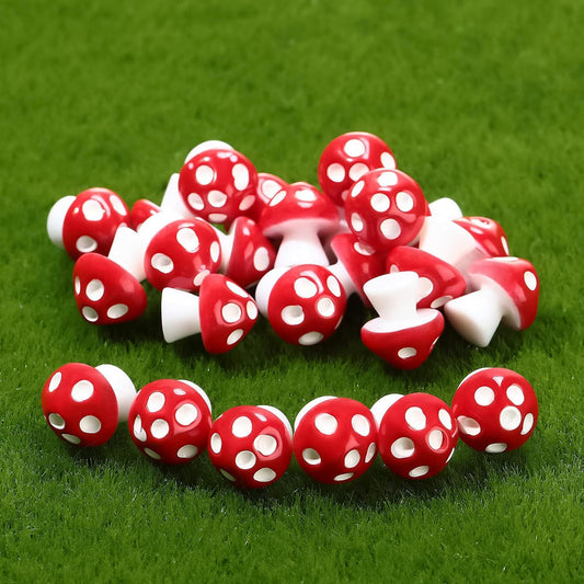 24 Pcs Mini Resin Mushrooms Tiny Mushroom Miniature igurines airy Wild Garden Supplies Small Mushrooms Micro V1259-DP01-D-222
