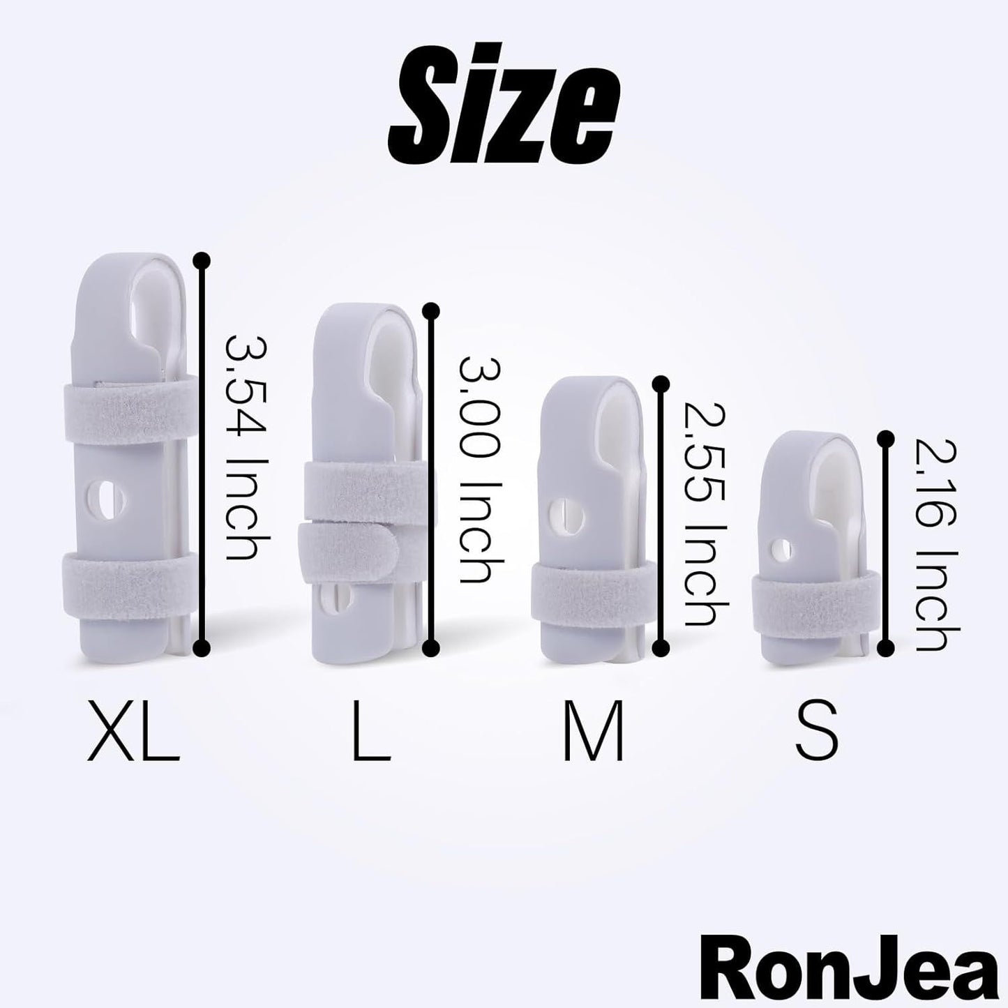 Lightweight inger Splint, 4 Graduated inger Braces Support or Thumb/Middle/Ring/Index/Pinky, Stabilizer V1259-DP01-D-228