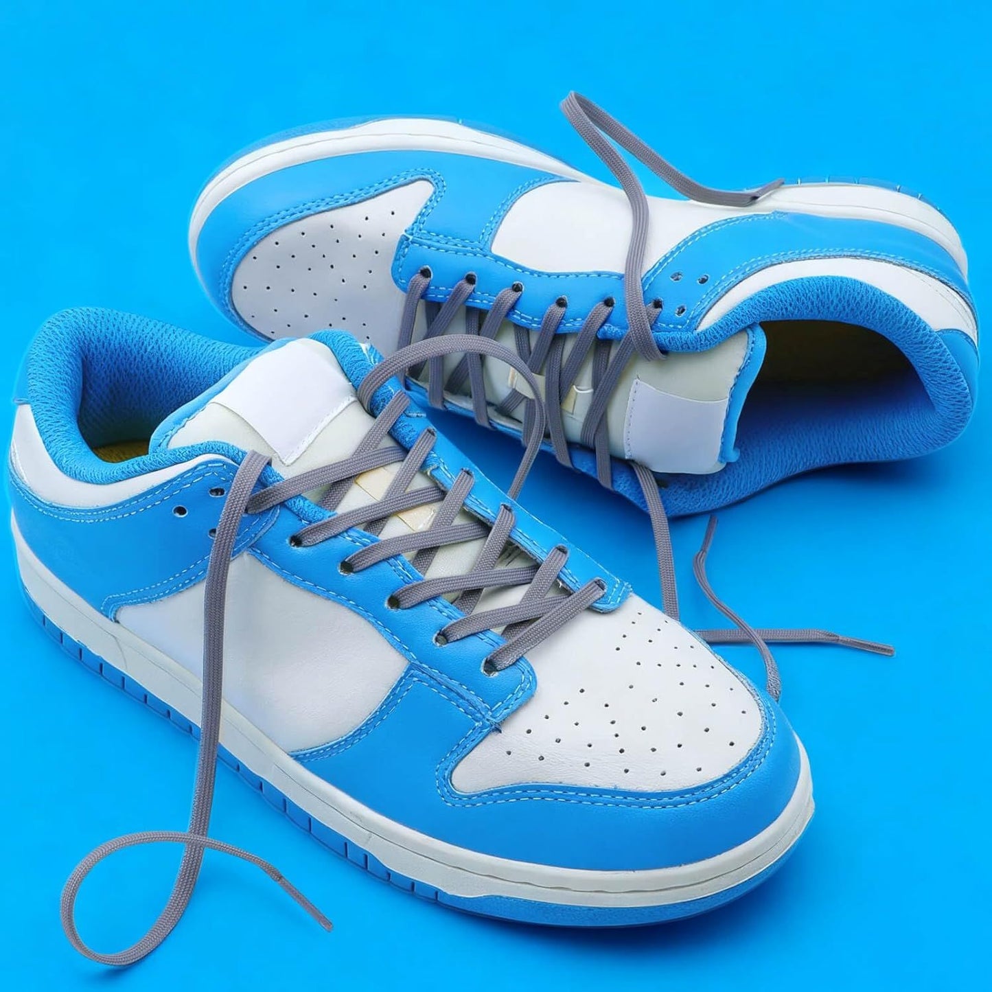 Thin lat Shoe Laces: Athletic Hollow Solid Color Shoelaces or Sneakers 1 Pair V1259-DP01-D-233