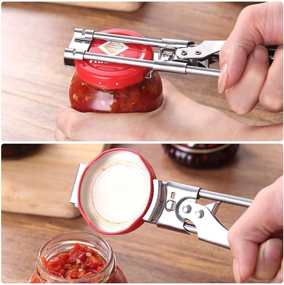 Master Jar & Bottle Opener, Adjustable Multiunctional Stainless Steel Can Opener Jar Lid Gripper, V1259-DP01-D-236