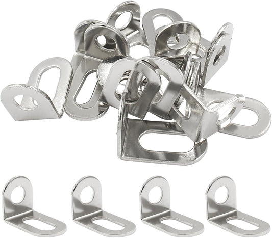 Biaungdo 30 Pcs 18x18x29mm/0.7"x0.7"x1.14" Adjustable Right Angle Brackets L-Shape Corner Brace Support Silver V1259-DP01-D-66