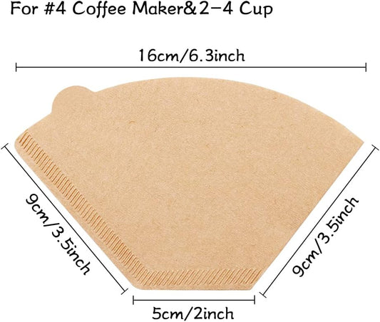 YQL #2 Cone Coffee Filter, 200 Count Coffee Filters 2 Cone Paper, Unbleached Disposable Coffee Filters Fit V1259-DP01-E-132