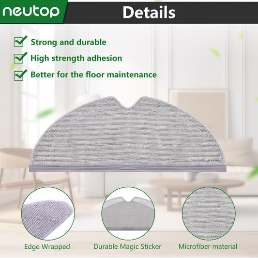Mop Cloths Pads Water Tank ilter Compatible with Q7, Q7 Max, S6, S6 Pure/MaxV, S5 Max, S5, S4, E5, E4, E35 V1259-DP01-E-303
