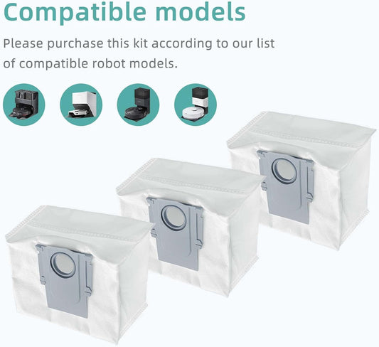 6 Pcs Replacement Reill Dust Bags Compatible with Q10 S5+, Q10 X5+, Q7 M5+, Q5 Max+, Q5+, S8 Pro Ultra, S8+, V1259-DP01-E-367