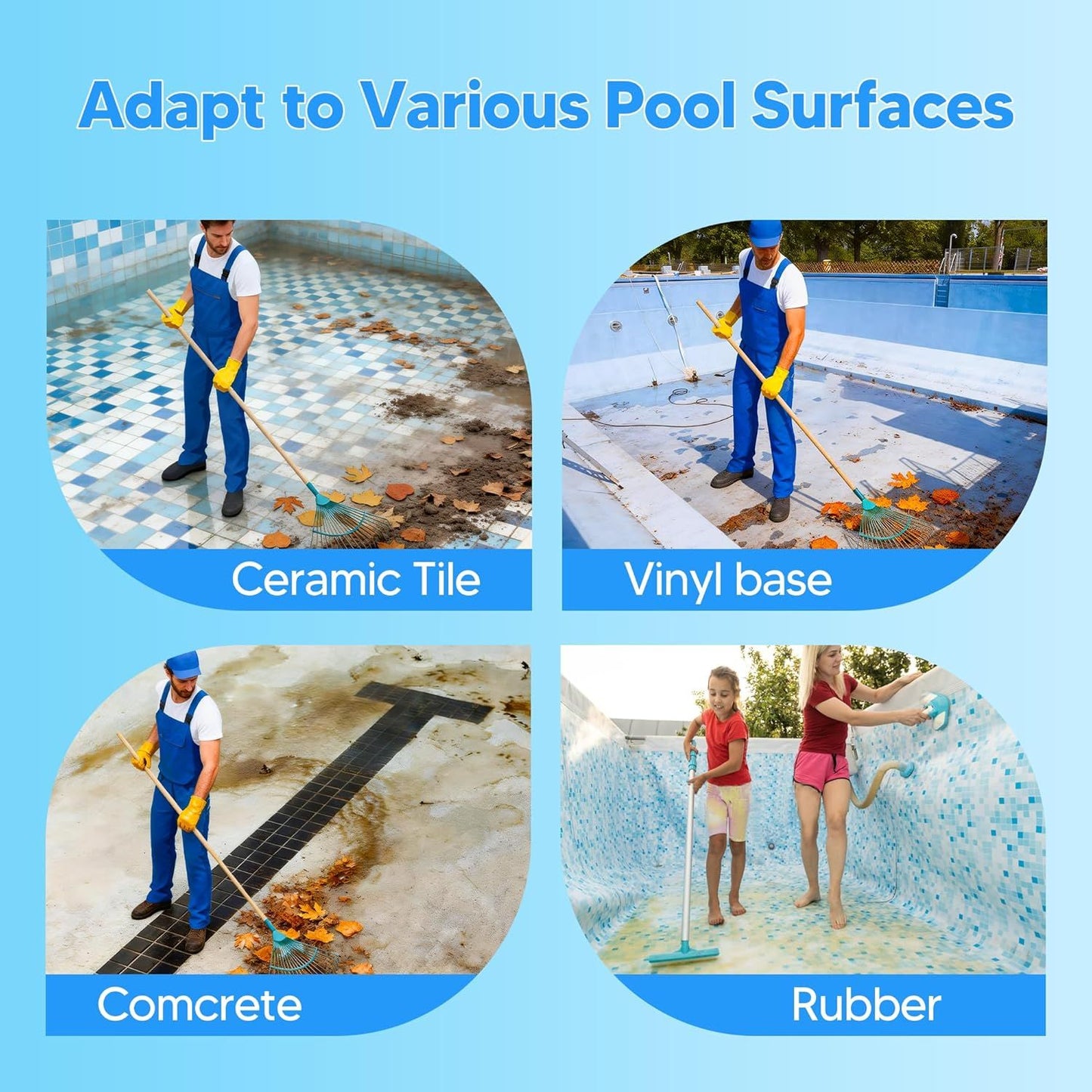 Pool Butterly Clips V-Clips Attachment Clips Replacement or Pool Spa Brush Lea Rake Lea Skimmer (24 Pack) V1259-DP01-E-378