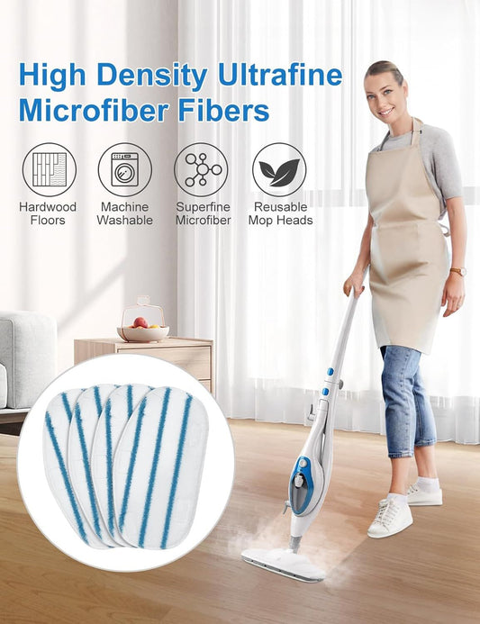 Steam Mop Pads Compatible with PurSteam ThermaPro 10-in-1 and ThermaPro 211 Steam Mop Cleaner Microiber Pur V1259-DP01-E-396