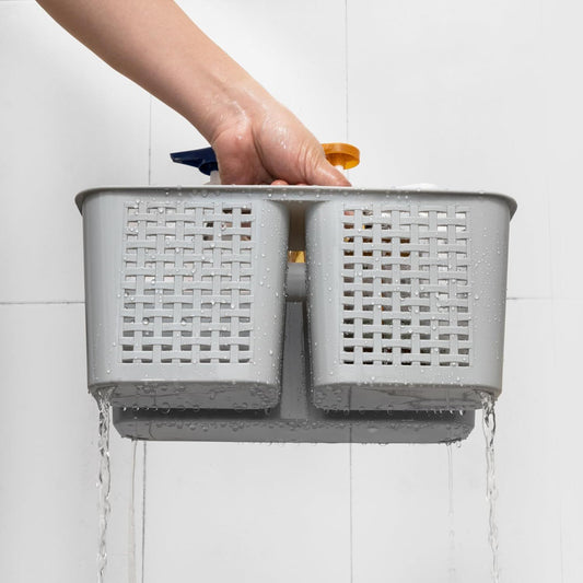 Portable Shower Caddy, Caddy Organizer with Handle, Plastic Shower Basket Hold Soap, Shampoo, Hair Supplies V1259-DP01-E-421