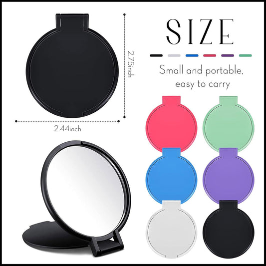 12 Pieces Compact Mirrors Bulk Gits Mini Vintage Pocket Mirrors or Purse Small Portable olding Round Makeup V1259-DP01-E-443