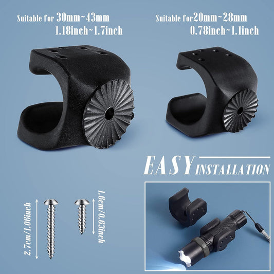 8 Pieces lashlight Mounting Brackets with Screws Versatile Clip Mount, Universal lashlight Holder or LED V1259-DP01-E-457