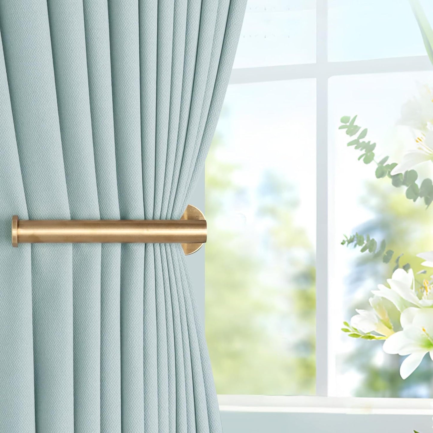 2 Pack Adhesive Curtain Holdbacks Curtain Tie Backs Curtain Holdbacks No Drill Curtain Pull Backs Adhesive V1259-DP01-E-486