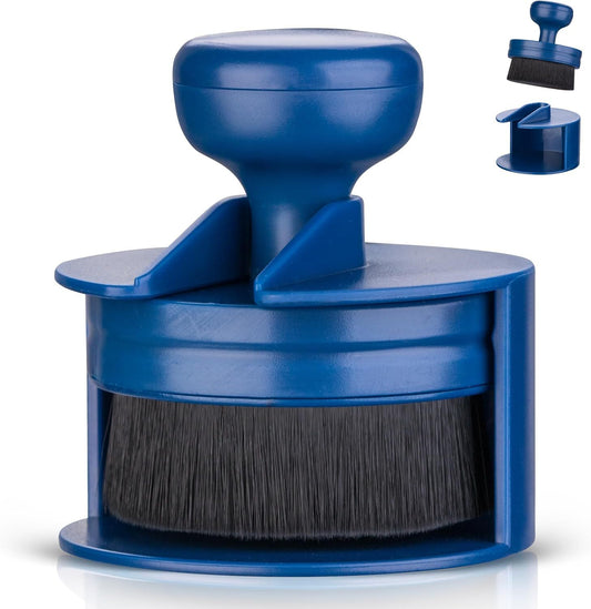 Tire Shine Applicator,Vegan Tire Shine Brush with Stand or Auto Detailing Cleaning Service (Black+Blue) V1259-DP01-E-492