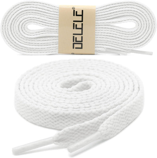 2 Pair lat Shoe laces 5/16" Wide Shoelaces or Athletic Running Sneakers Shoes Boot Strings V1259-DP01-E-494