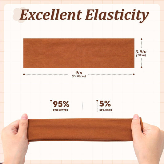 6Pcs Wide Headbands or Women Non Slip Sot Elastic Hair Bands or Women's Hair or Workout Sports V1259-DP01-E-541