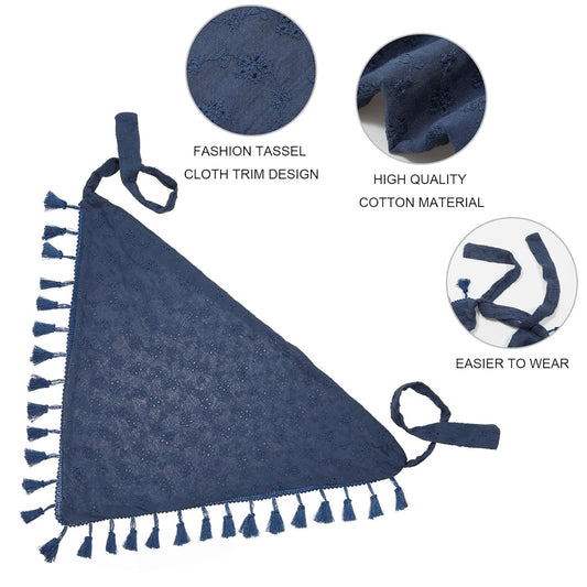 loral Tassels Hair Scar Headband - 2PCS Cotton Hair Bandana Scar With Tassels Tie Back Head Kerchie Headband V1259-DP01-E-542