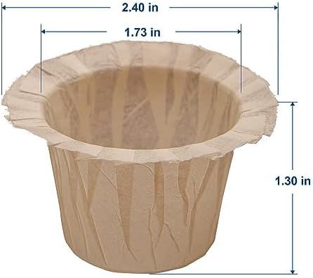 Disposable Coee ilters, 100 Count Natural Paper ilters Compatible with Keurig Brewers Single Serve 1.0 and V1259-DP01-E-583