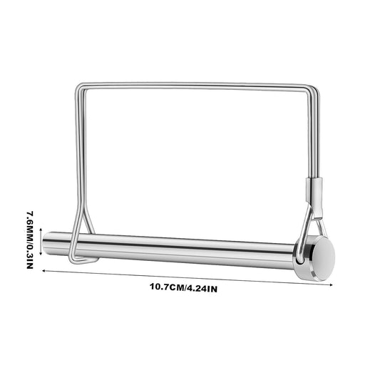 6 Pcs Trailer Coupler Pins, 5/16" x 4" PTO Shat Locking Pins, Heavy-Duty Square Towing Hitch Pins, Trailer V1259-DP01-E-587