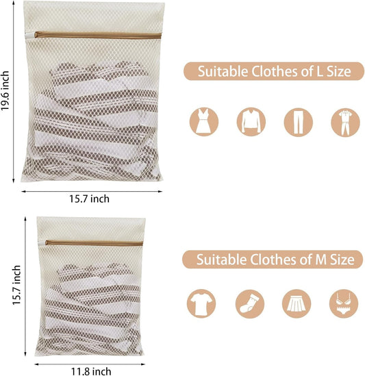 6 Pack Laundry Bag, Durable Honeycomb Mesh Laundry Bags Suitable for Delicate Clothes Washing (3 Large, 3 V1259-DP01-E-62