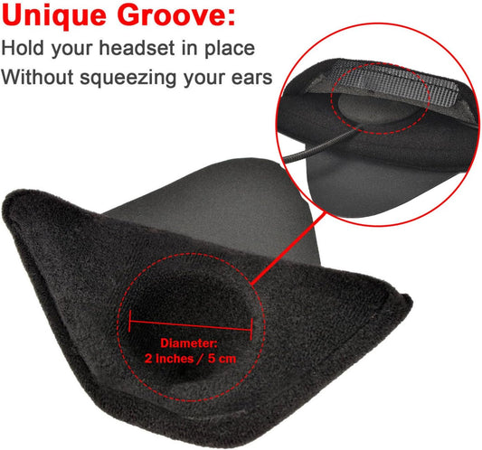iGuerburn 2 Pair Half Helmet Ear Pads Speaker Pockets, Bluetooth Motorcycle Helmet Speakers Pouches 1/2 V1259-DP01-F-1
